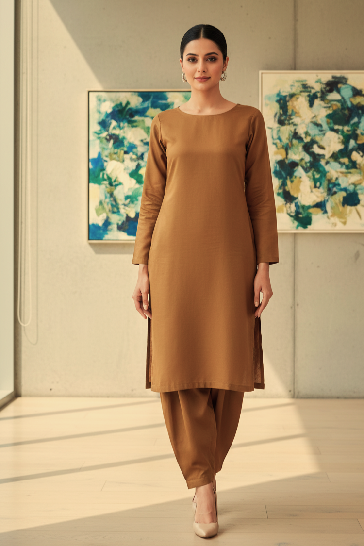 Sapphire Unstitched Plaino Karandi ST 2pc