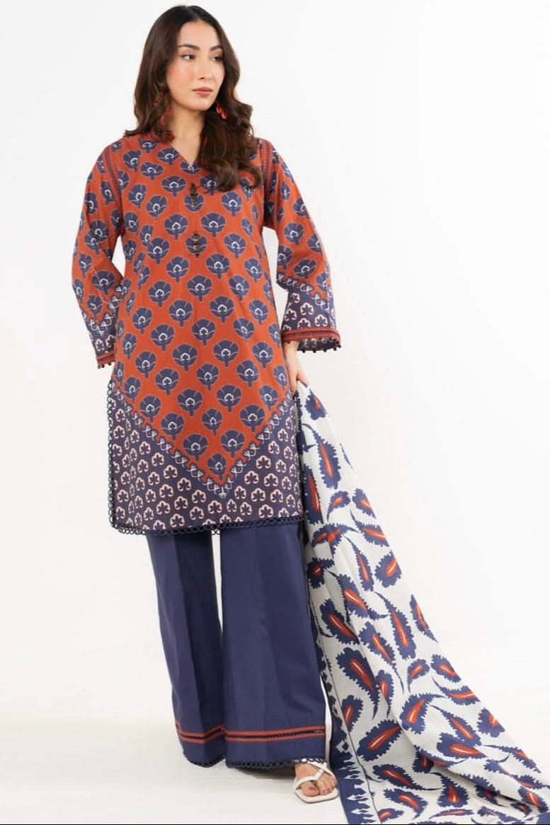 Al Karam Unstitched Printed Khaddar 3pc