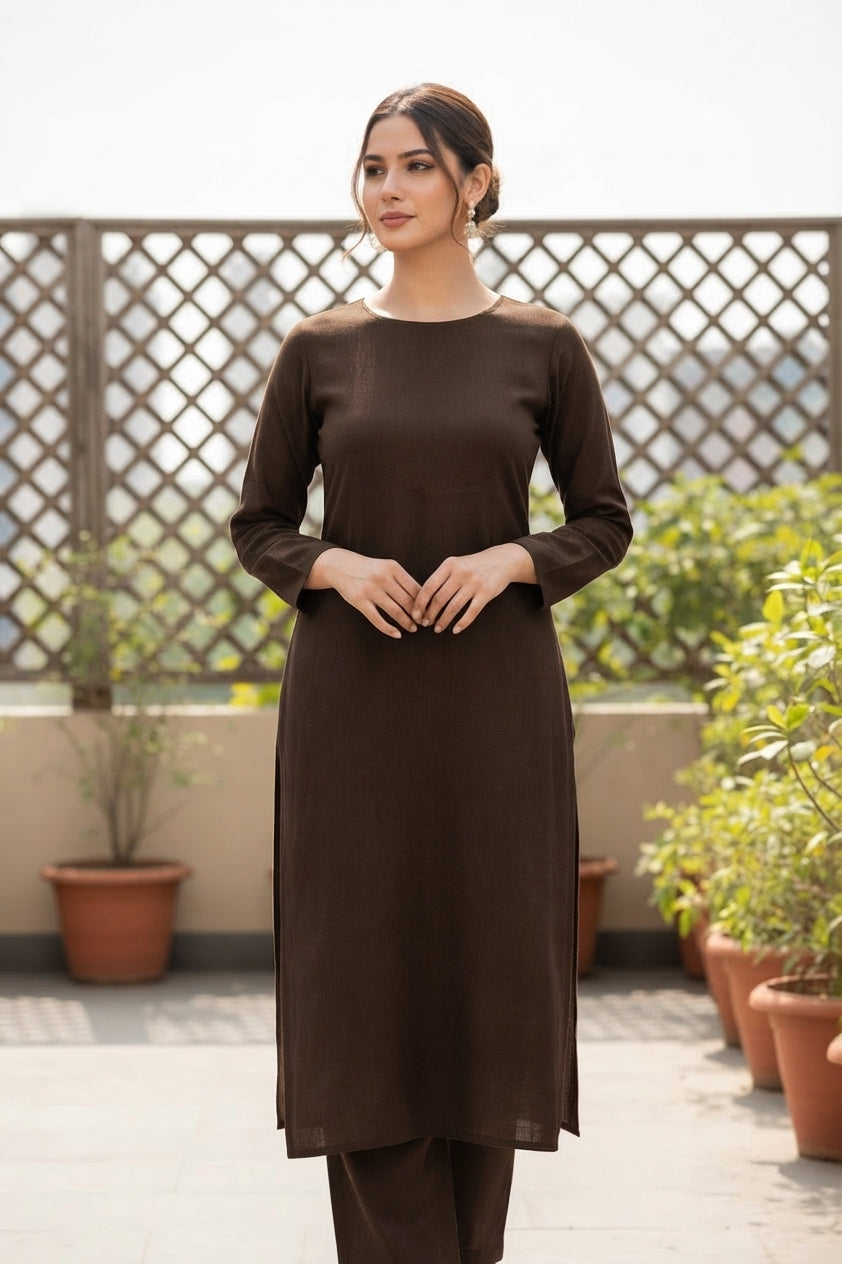Sapphire Unstitched Plaino Khaddar ST 2pc