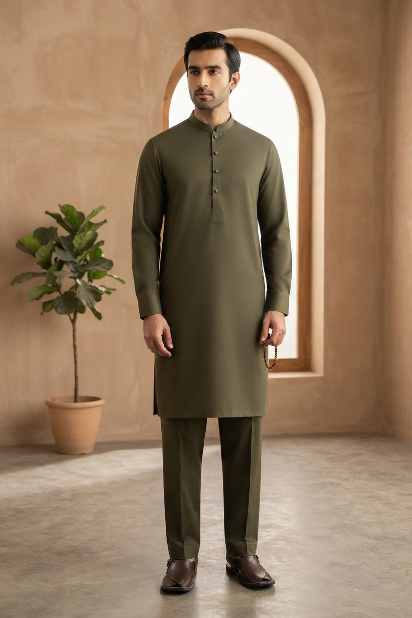 Gul Ahmed Men's Unstitched Wash & Wear