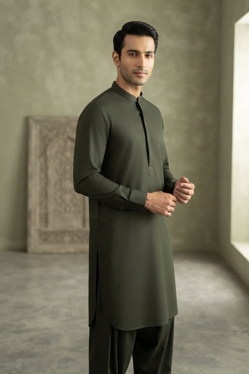Gul Ahmed Men's Unstitched Wash & Wear