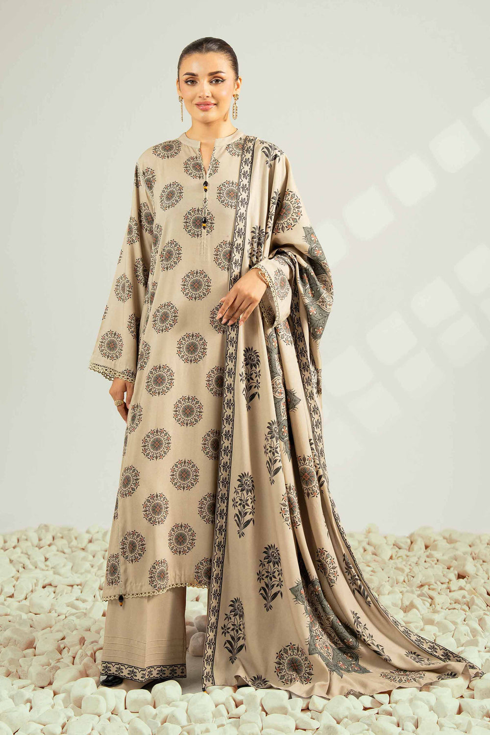 Nishat Unstitched Printed Viscose 3pc