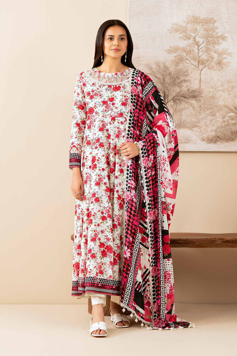 Nishat Unstitched Printed Viscose 3pc