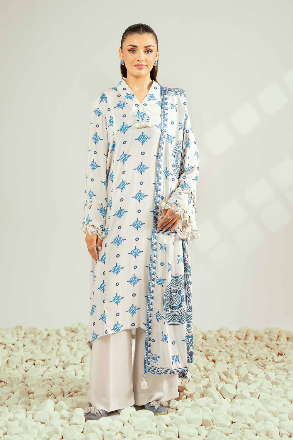 Nishat Unstitched Printed Viscose 3pc
