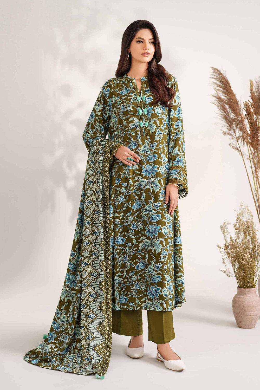 Nishat Unstitched Printed Viscose 3pc