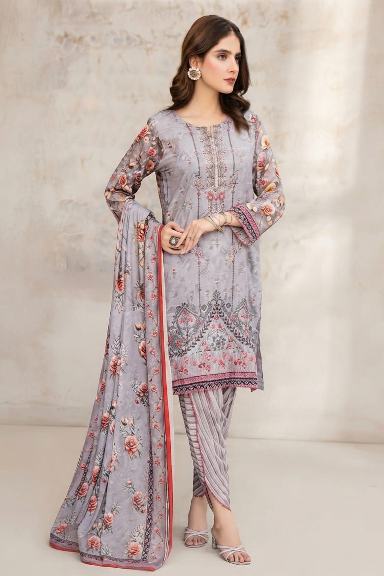 Bonanza Satrangi Unstitched Embroidered Viscose Linen 3pc