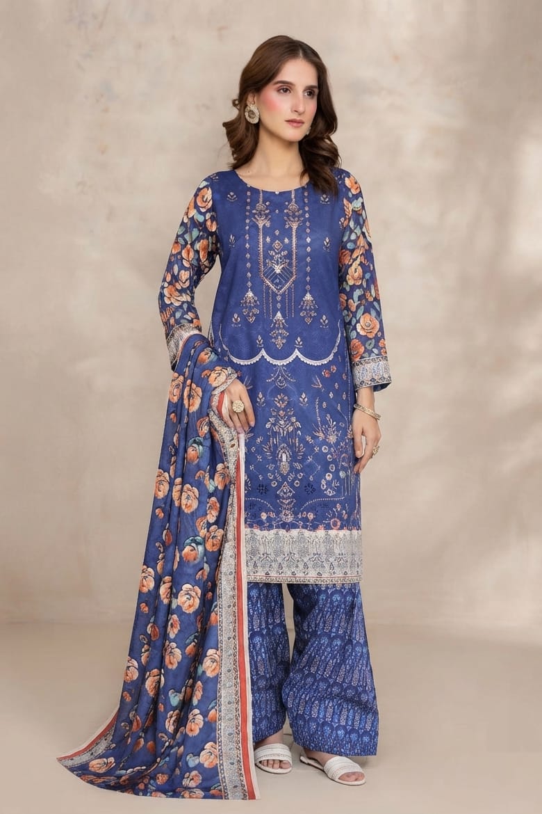 Bonanza Satrangi Unstitched Embroidered Viscose Linen 3pc
