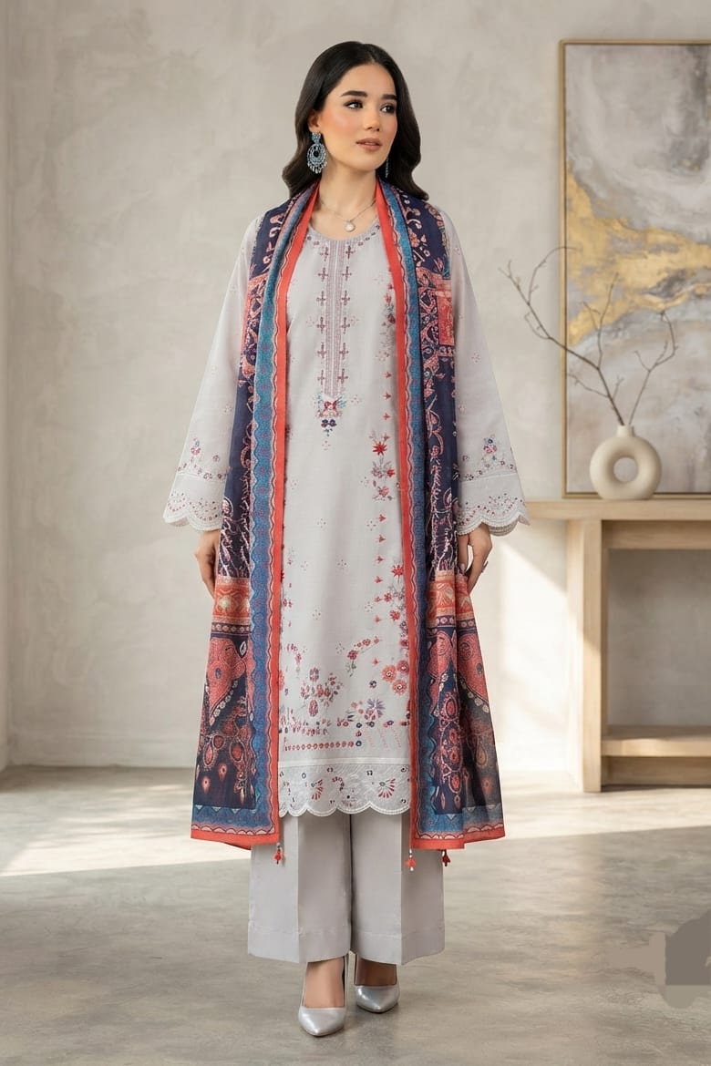 Zesh Unstitched Embroidered Khaddar 3pc