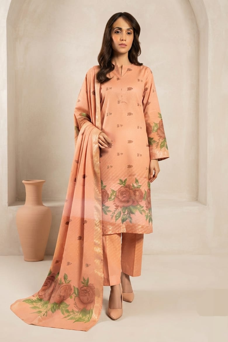 Al Karam Unstitched Doria Cambric Jacquard 3pc