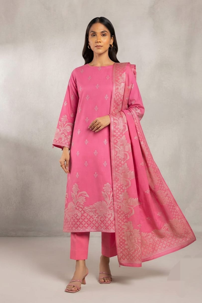 Al Karam Unstitched Doria Cambric Jacquard 3pc