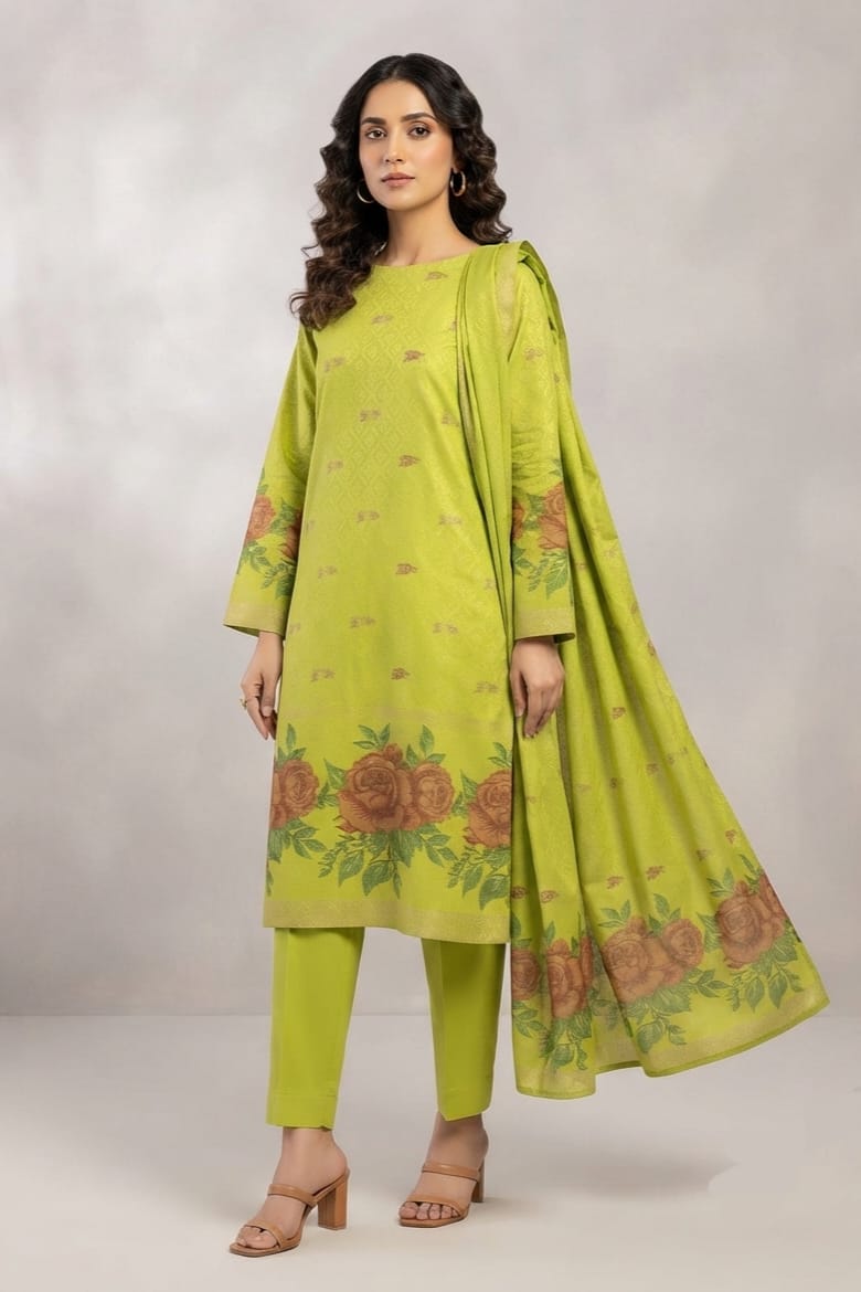 Al Karam Unstitched Doria Cambric Jacquard 3pc