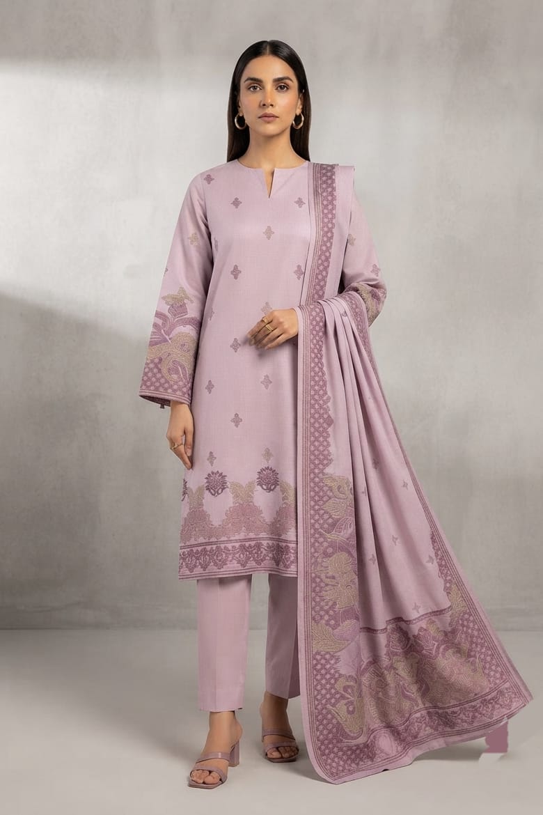 Al Karam Unstitched Doria Cambric Jacquard 3pc