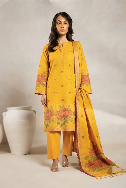 Al Karam Unstitched Doria Cambric Jacquard 3pc