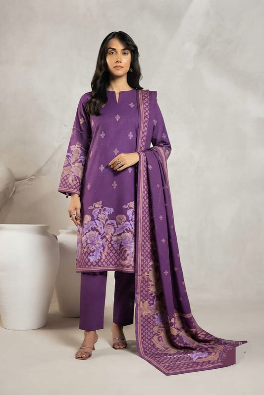 Al Karam Unstitched Doria Cambric Jacquard 3pc