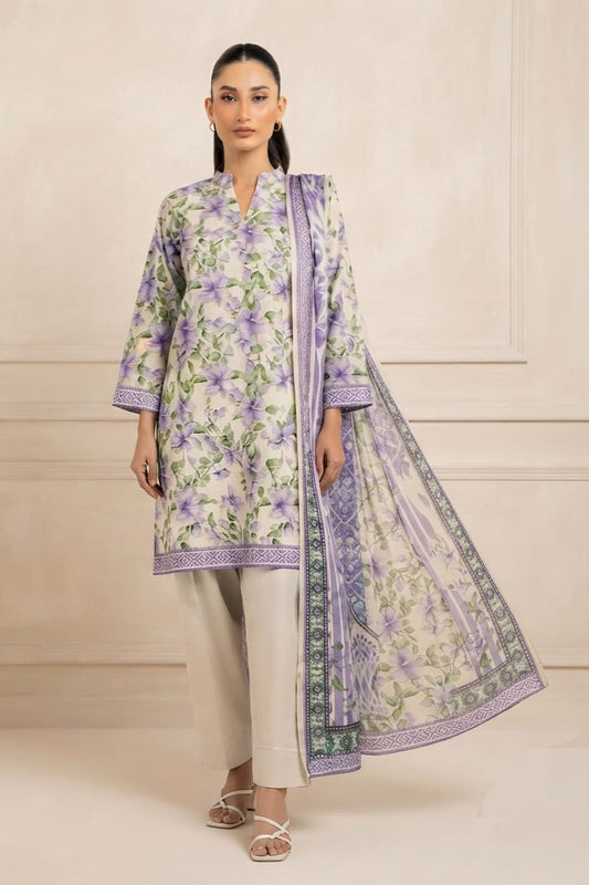 Al Karam Unstitched Printed Khaddar 3pc