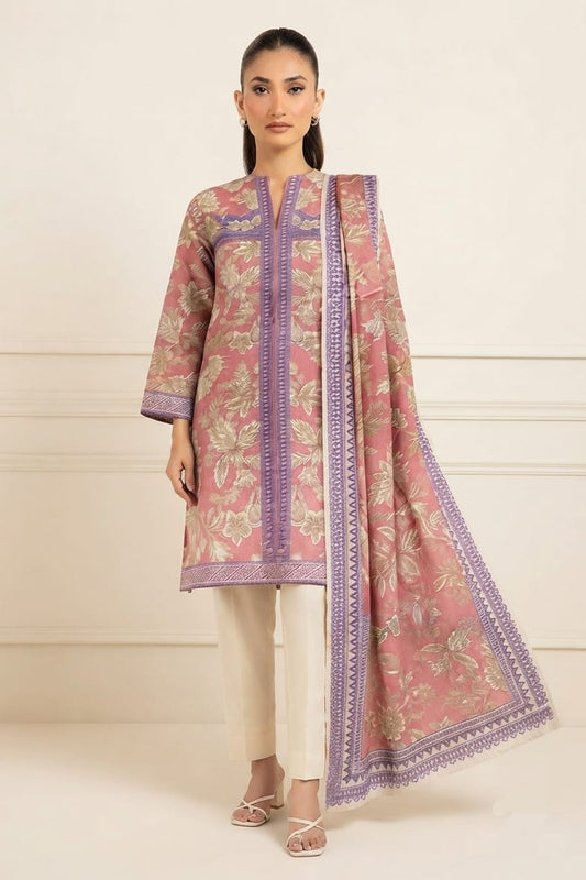 Al Karam Unstitched Printed Khaddar 3pc