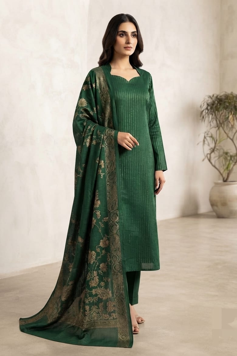 Tawakkal Stitched Jacquard 3pc