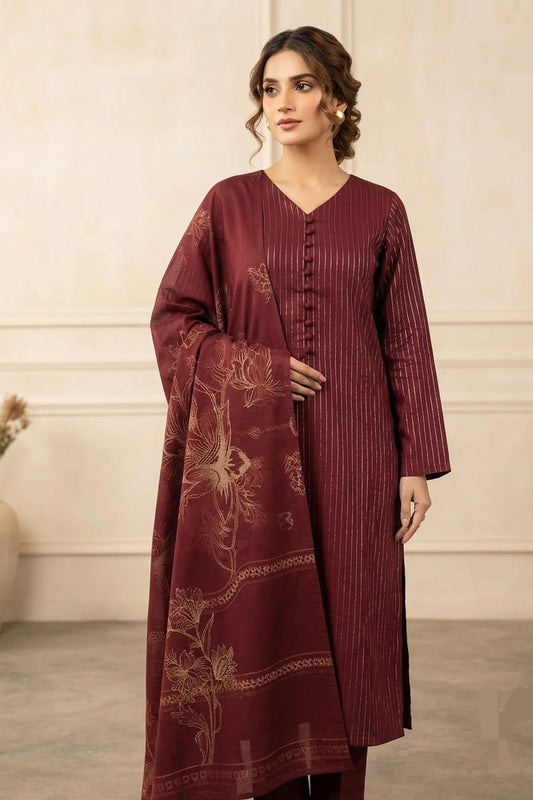 Tawakkal Stitched Jacquard 3pc