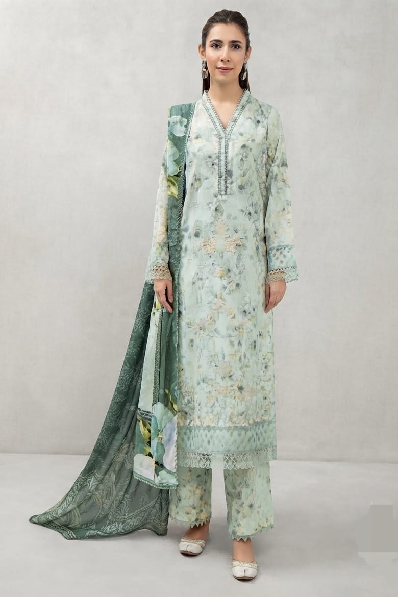Johra Shanzay Unstitched Embroidered Staple Slub 3pc