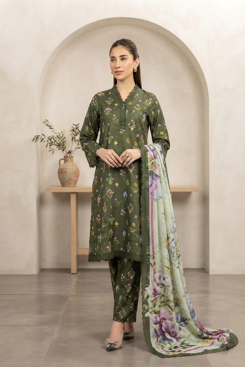 Johra Amalfi Unstitched Printed Staple Slub 3pc