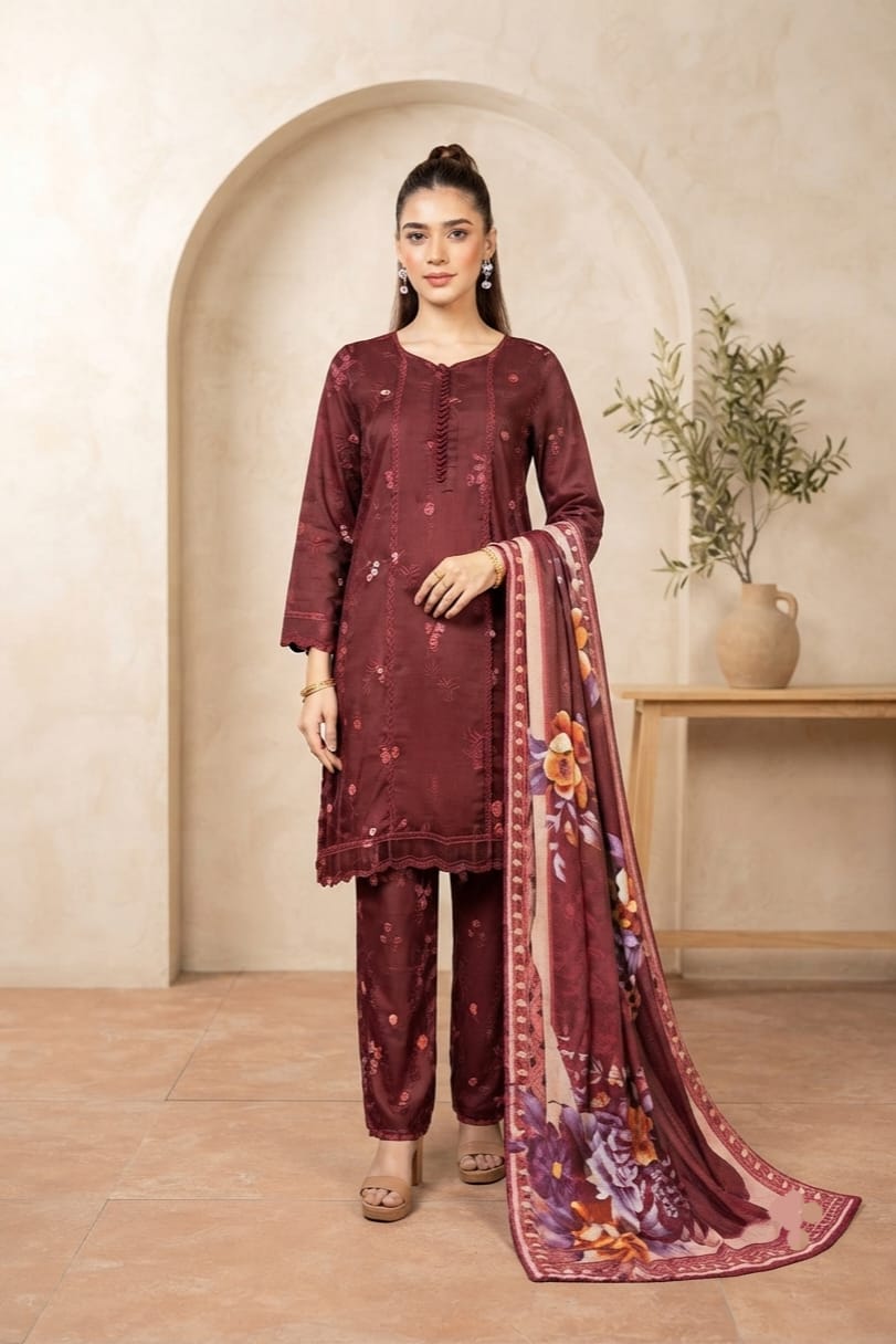 Johra Amalfi Unstitched Printed Staple Slub 3pc