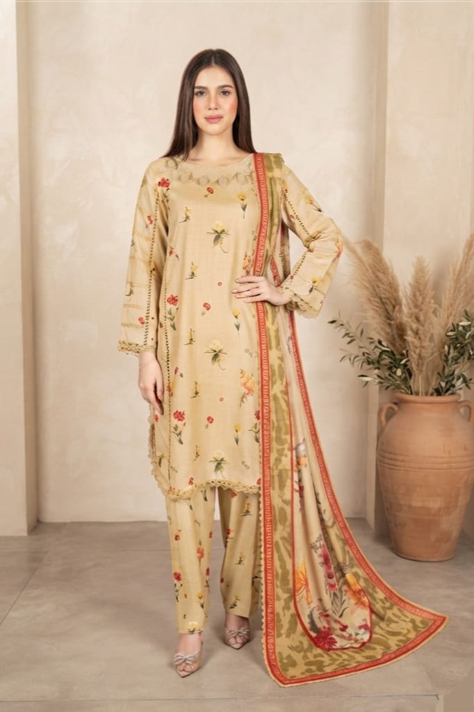 Johra Amalfi Unstitched Printed Staple Slub 3pc