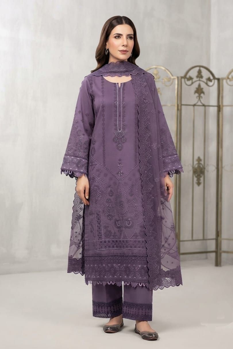 Johra Mahjabeen Unstitched Embroidered Resham Karandi 3pc