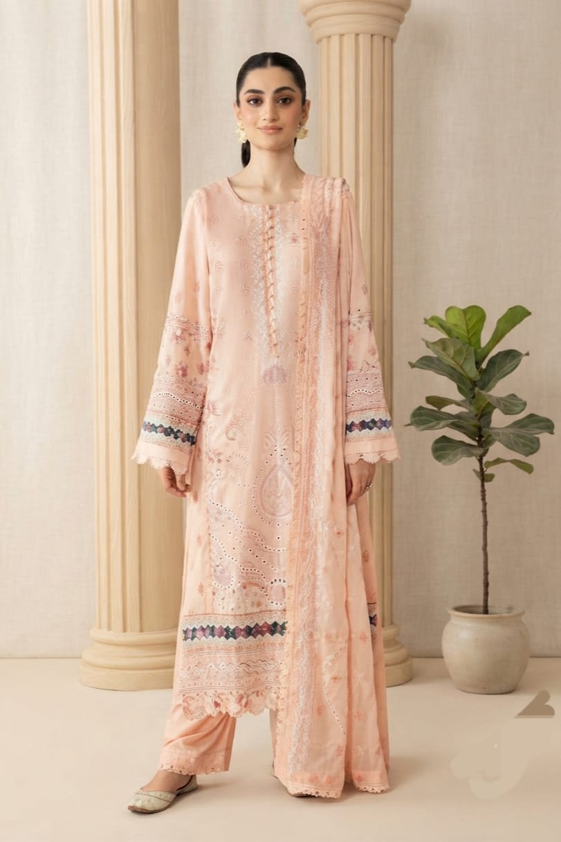 Johra Groove Unstitched Embroidered Resham Karandi 3pc