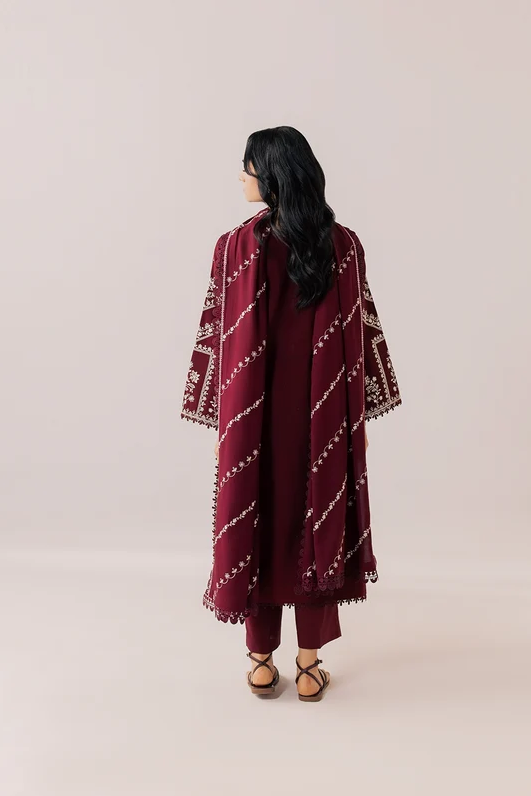 Mahnur Sage Embroidered Luxury Linen 3pc