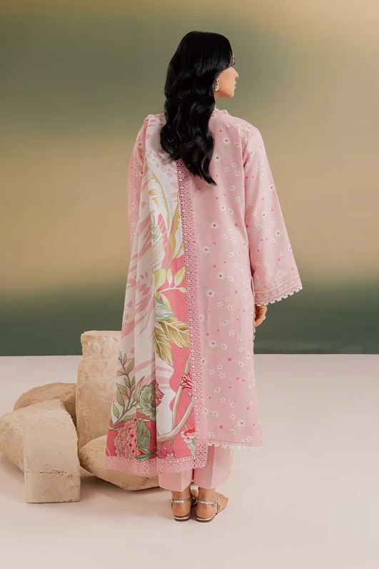 Mahnur Sage Embroidered Luxury Linen 3pc