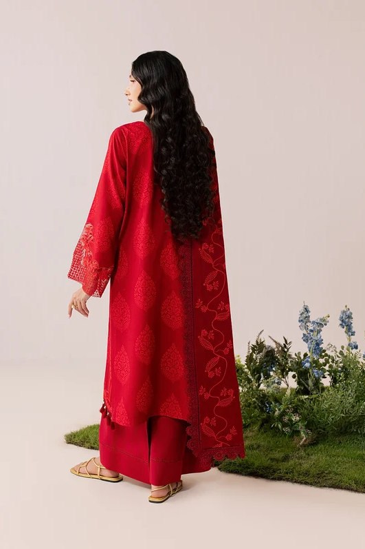 Mahnur Sage Embroidered Luxury Linen 3pc