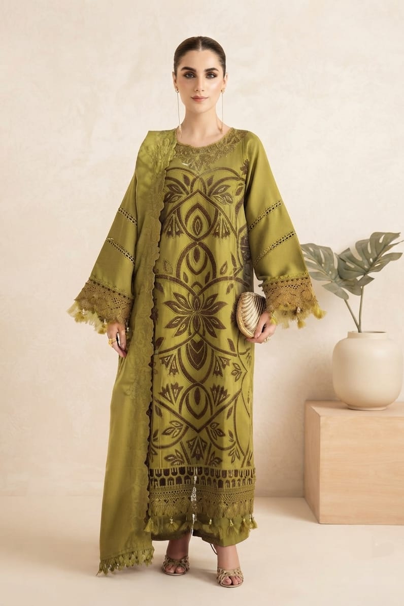 Parishay Veranda Embroidered Luxury Karandi 3pc
