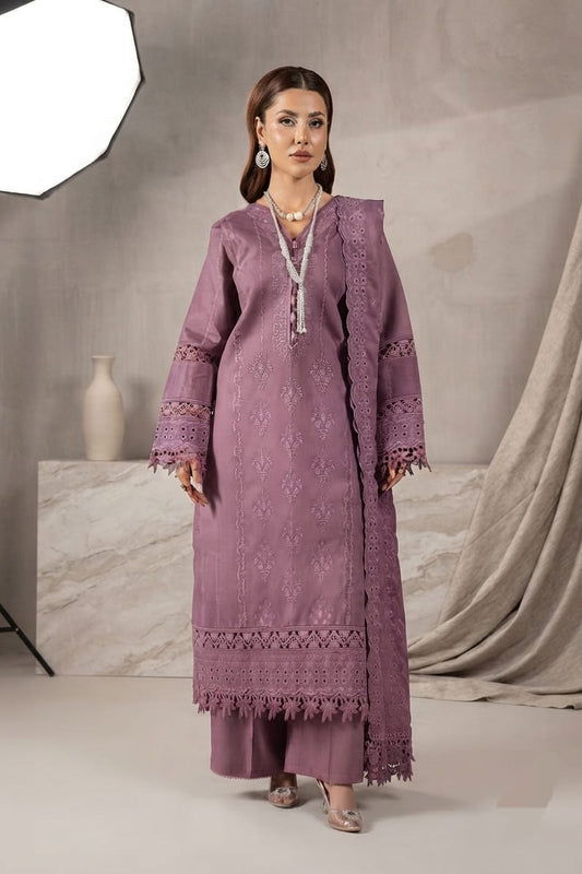 Mehru Embroidered Luxury Peach 3pc