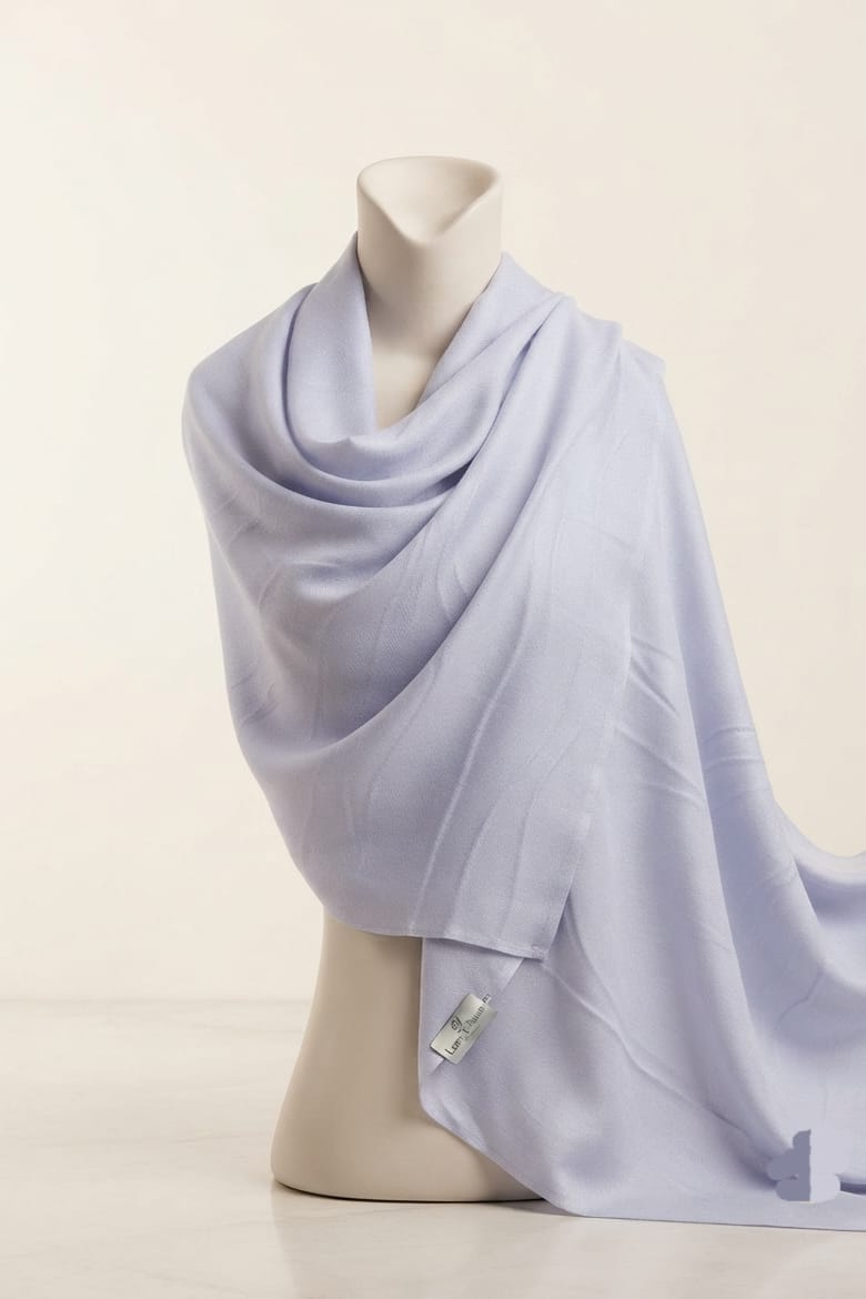 Sapphire Plain Wool Shawl