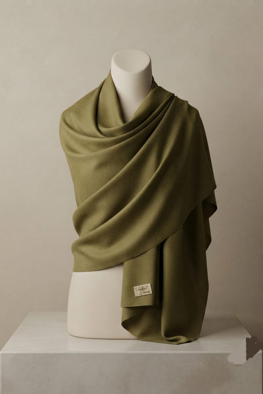 Sapphire Plain Wool Shawl