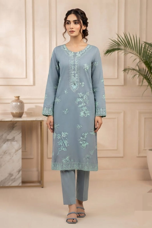La Reine Unstitched Embroidered Lawn ST 2pc