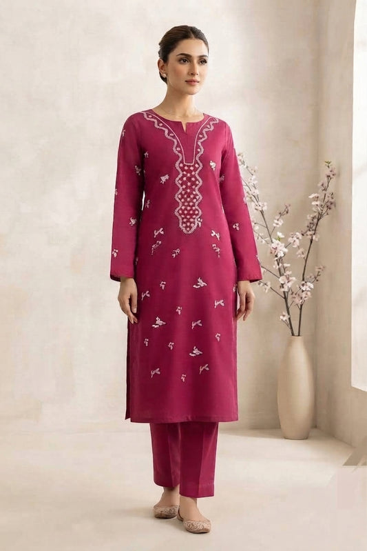 La Reine Unstitched Embroidered Lawn ST 2pc