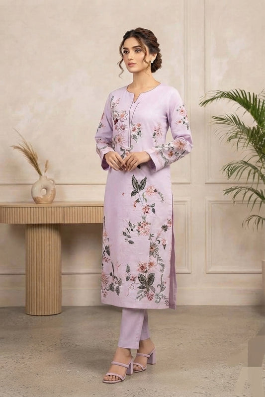 La Reine Unstitched Embroidered Lawn ST 2pc