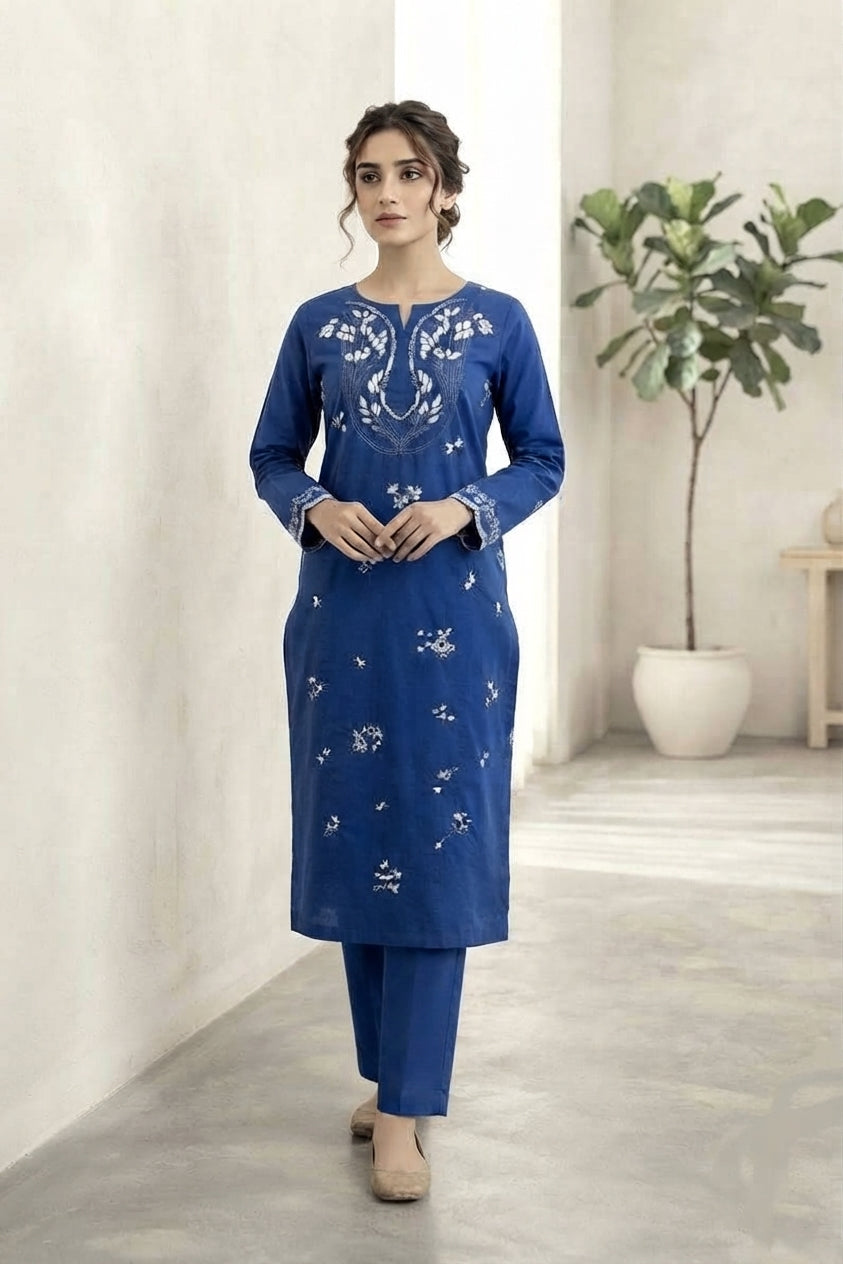 La Reine Unstitched Embroidered Lawn ST 2pc