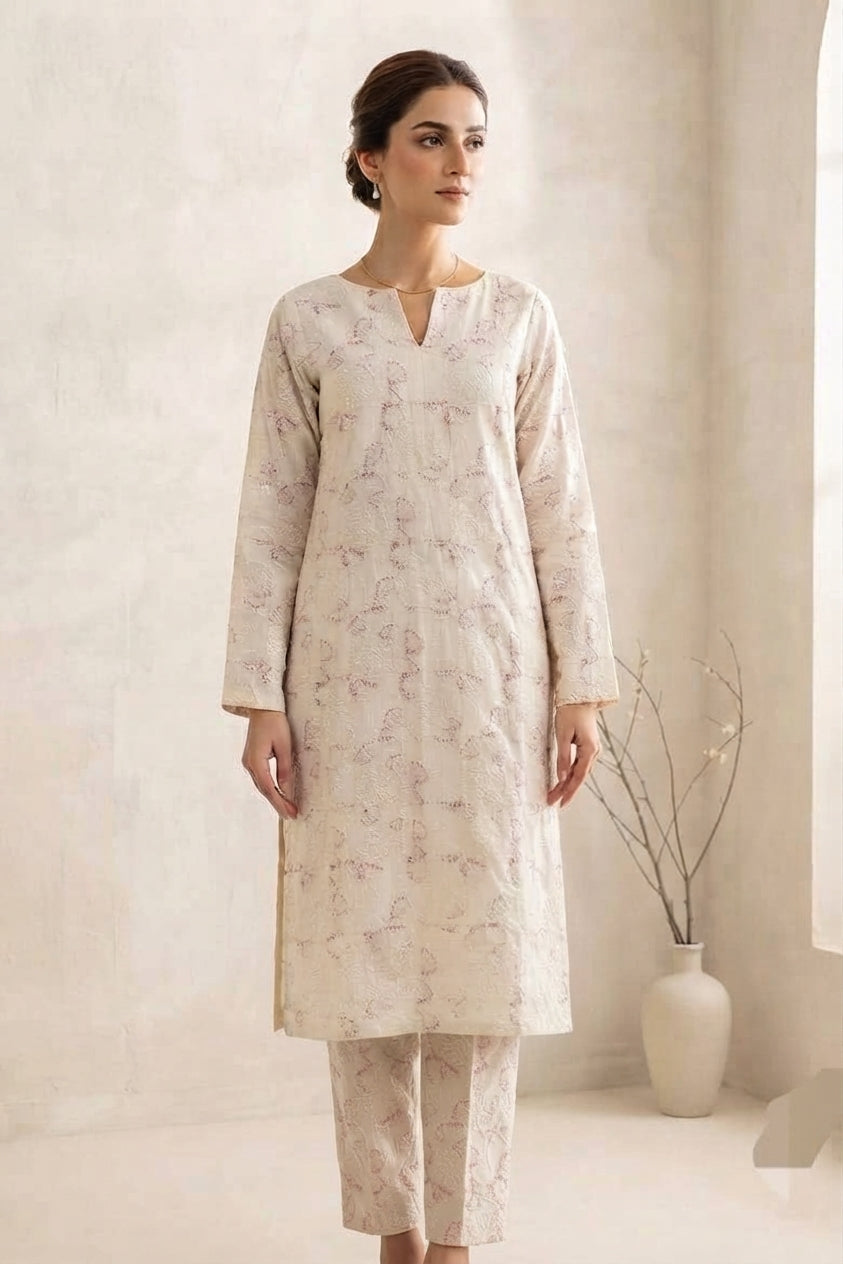 La Reine Unstitched Embroidered Lawn ST 2pc
