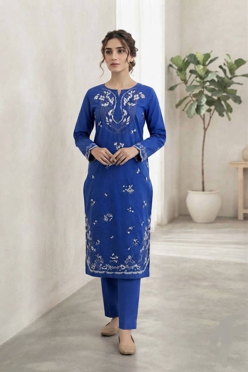 La Reine Unstitched Embroidered Lawn ST 2pc