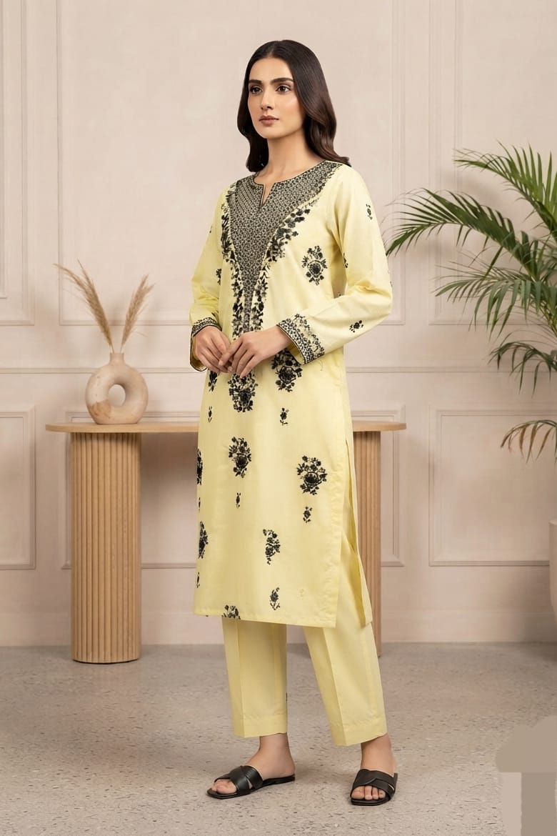 La Reine Unstitched Embroidered Lawn ST 2pc