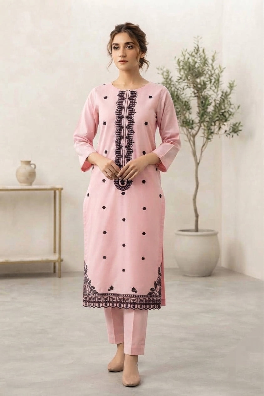 La Reine Unstitched Embroidered Lawn ST 2pc