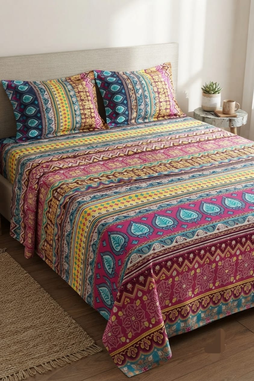 Popular Printed Cotton Bed Sheet