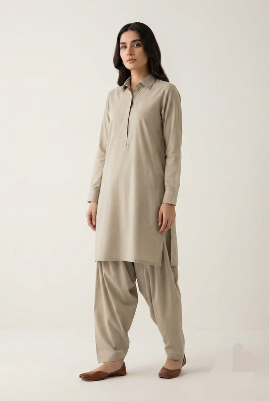 Sapphire Unstitched Plaino Khaddar ST 2pc