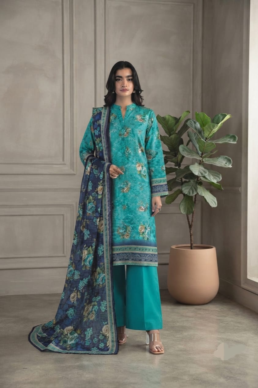 Khaadi Unstitched Printed Khaddar 3pc