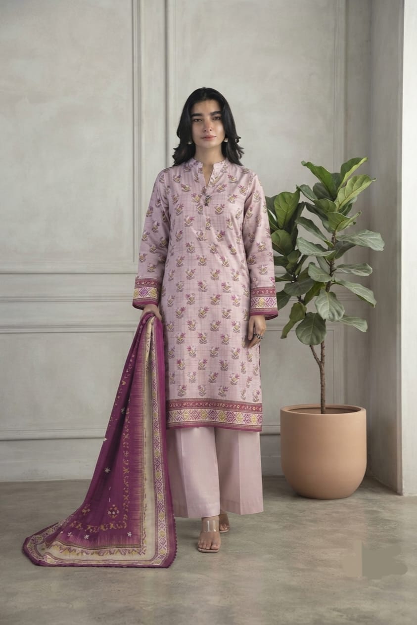 Khaadi Unstitched Printed Khaddar 3pc