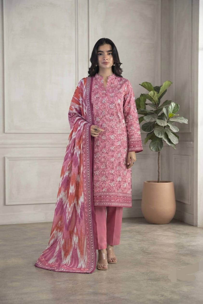 Khaadi Unstitched Printed Khaddar 3pc