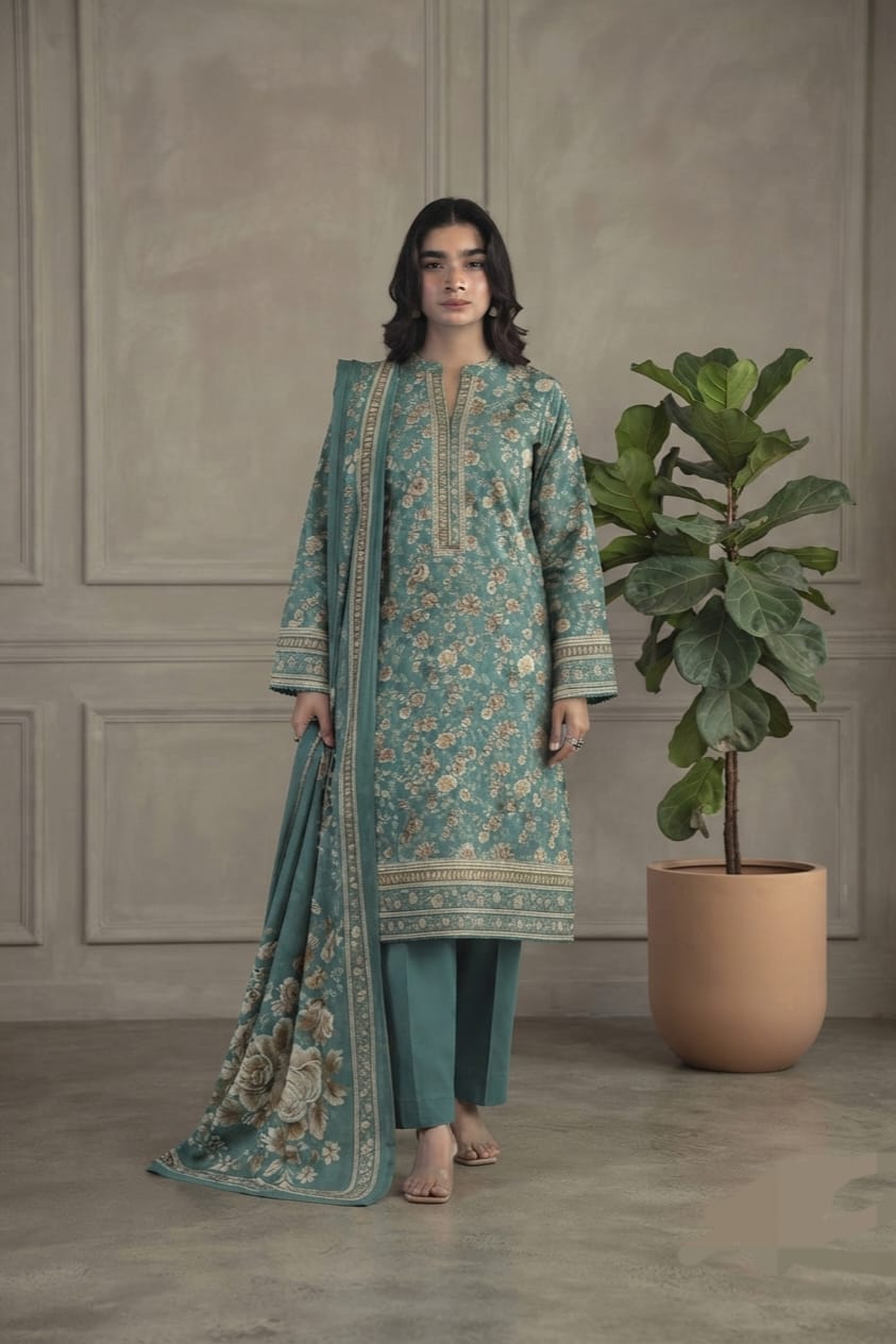 Khaadi Unstitched Printed Khaddar 3pc