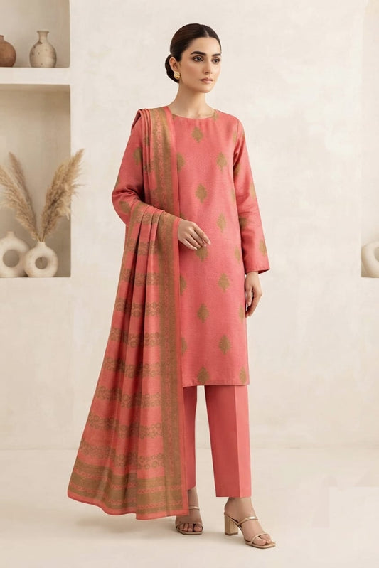 J. Unstitched Jacquard 3pc